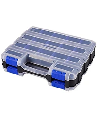 Xdovet Double Sided Hardware Storage Box 34 Compartments with Removable Dividers