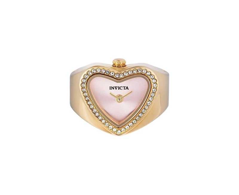 Invicta Women's Mini Quartz 2 Hand Dial Ring Watch