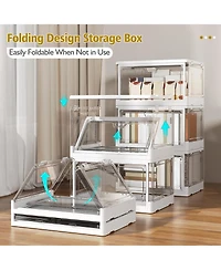 Xdovet Collapsible and Stackable Storage Bin with Lid