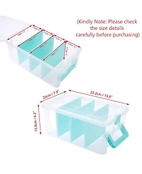 Xdovet Plastic Storage Box with Adjustable Dividers
