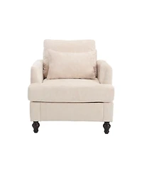 Clihome Modern Accent Chair Lounge for Living Room,Tufted Club Chair, Mid Century Arm Chairs with Studded,for Bedroom