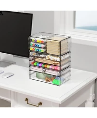 Xdovet Drawer Organizers Stackable Storage Multipurpose Office Makeup Craft Desk