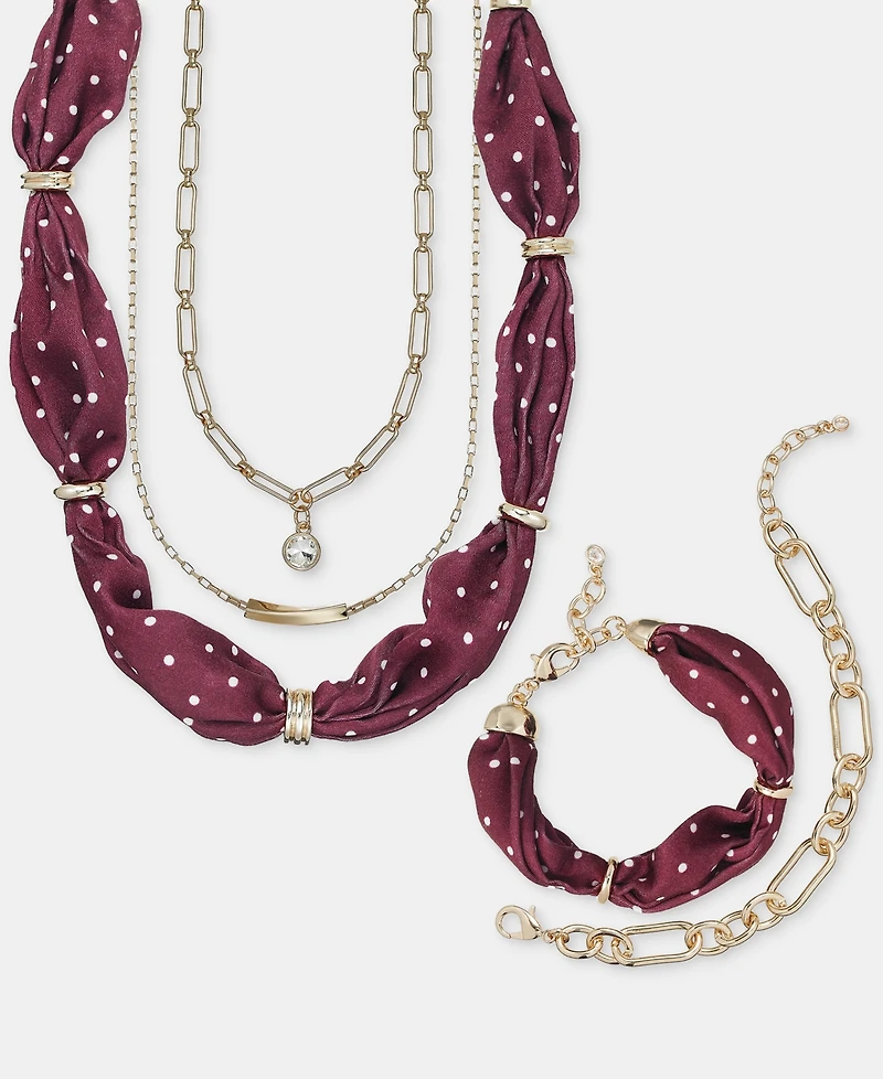 On 34th Layered Scarf Three-Row Necklace, Macy's Exclusive
