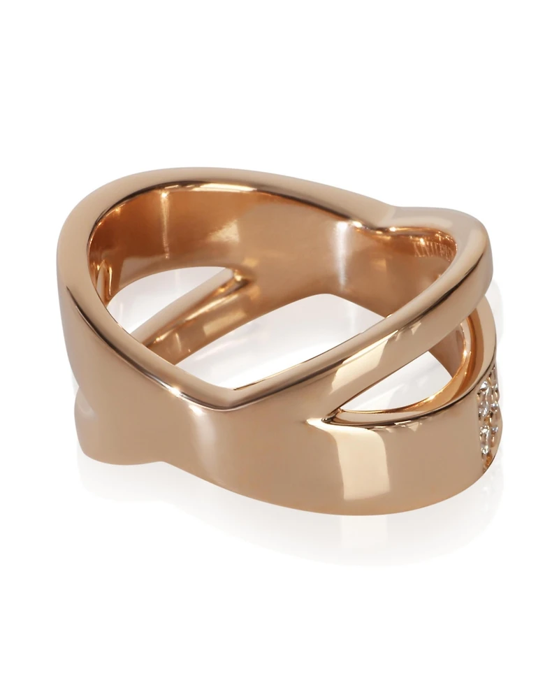 Pre-Owned Tiffany & Co Rose Gold Diamond Atlas X Wide Ring