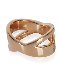 Pre-Owned Tiffany & Co Rose Gold Diamond Atlas X Wide Ring