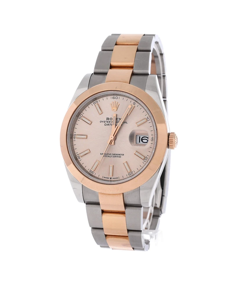 Pre-Owned Rolex Oyster Perpetual Datejust Automatic Watch in Stainless Steel and Rose Gold 41mm