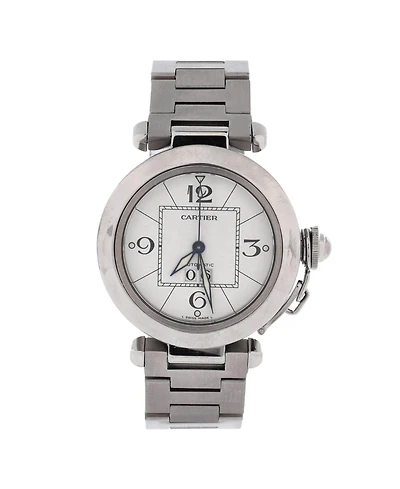 Pre-Owned Cartier Pasha C Big Date Automatic Watch in Stainless Steel 35mm