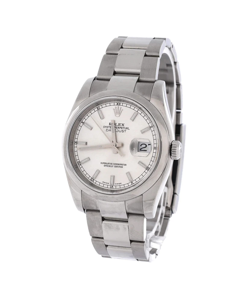 Pre-Owned Rolex Oyster Perpetual Datejust Automatic Watch in Stainless Steel 36mm