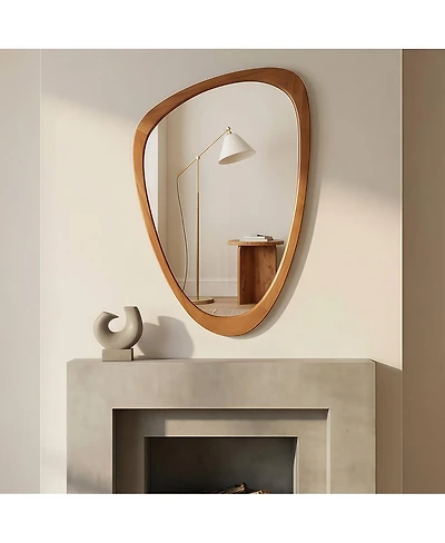 Laoties 24" x 36" Modern Irregular Shape Wall Mirror, Decorative Accent Mirror for Home, Bathroom, Bedroom