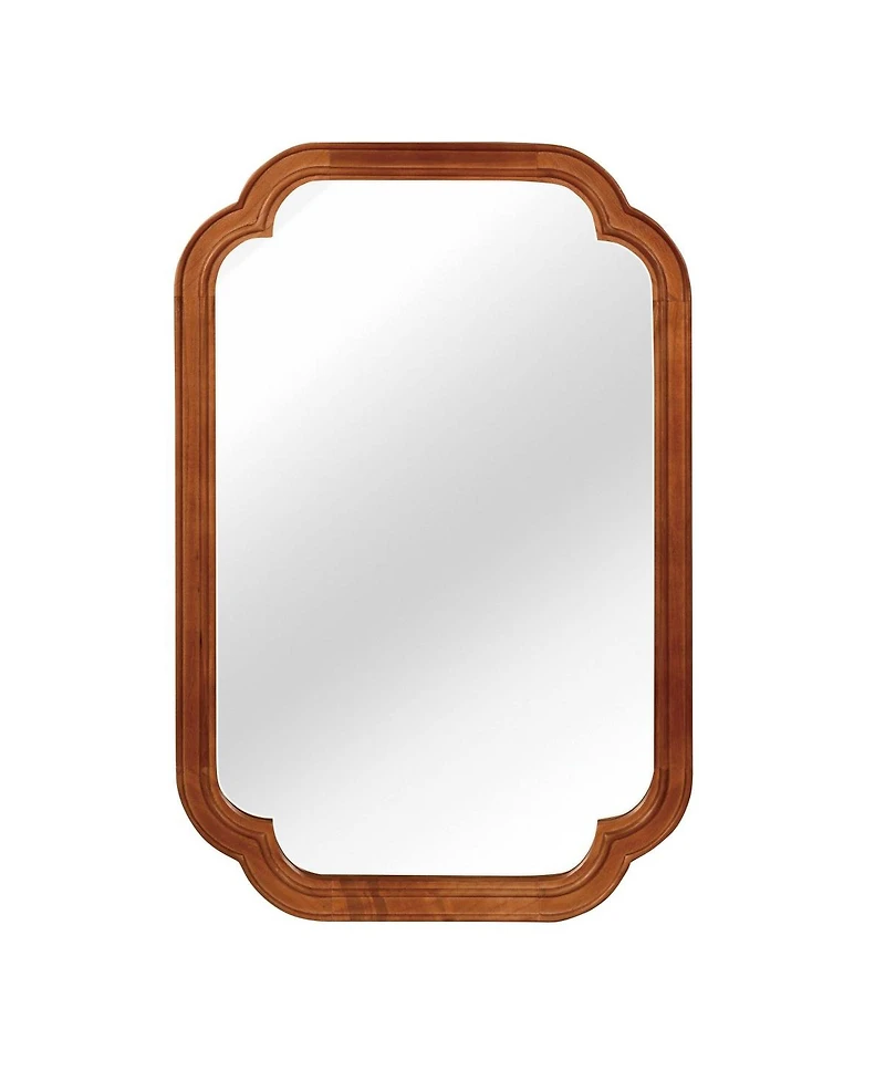 Laoties 24" x 36" Wood Wall Mirror, Bathroom Vanity Mirror with Rounded Corner Solid Frame for Entryway and Bedroom