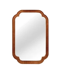 Laoties 24" x 36" Wood Wall Mirror, Bathroom Vanity Mirror with Rounded Corner Solid Frame for Entryway and Bedroom