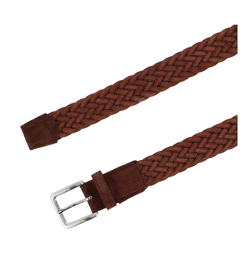Trafalgar Big & Tall Apollo Italian Braided Suede Versatile Belt