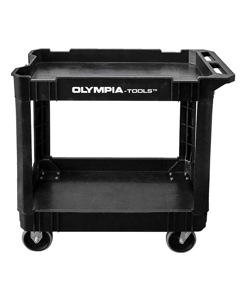 Olympia Tools 500 Pound Capacity Plastic Rolling Utility Cart Shelves