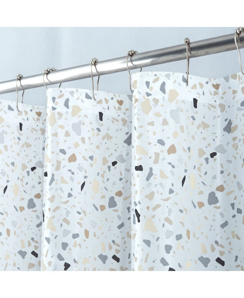 Rt Designers Collection 90GSM Peva Glit Printed Terrazzo Shower Curtain.