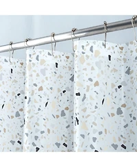 Rt Designers Collection 90GSM Peva Glit Printed Terrazzo Shower Curtain.