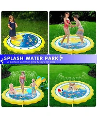 Aofar 60"Sprinkler Splash Pad Pool Play Mat Ocean