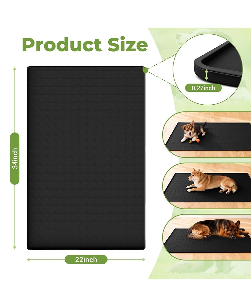 Aronkl Extra Large Food Grade Silicone Pet Mat Waterproof Non-Slip Washable Multi Use