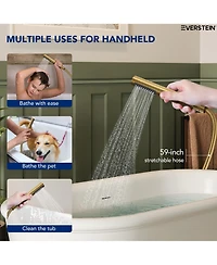 Everstein 2-Handle Freestanding Floor Mount Tub Filler Faucet with Diverter