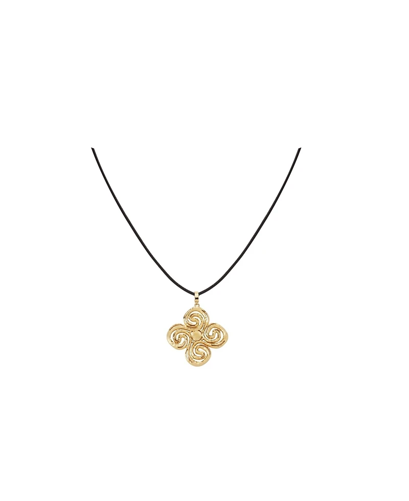 Retro Chic Spiral Pendant Necklace