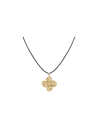 Retro Chic Spiral Pendant Necklace
