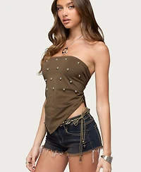 Edikted Women's Studded Backless Handkerchief Top