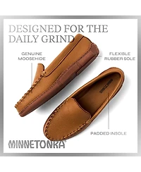 Minnetonka Men's Moosehide Leather Slip-ons