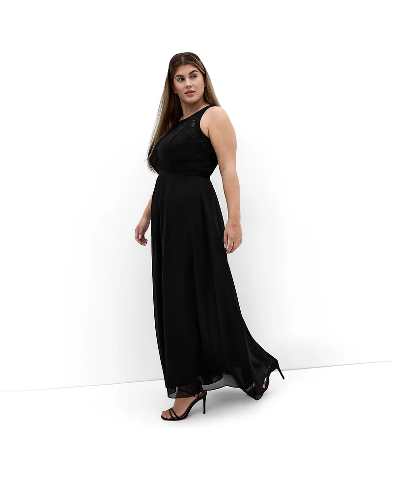 City Chic Women's Plus Panelled Bodice Maxi Dress