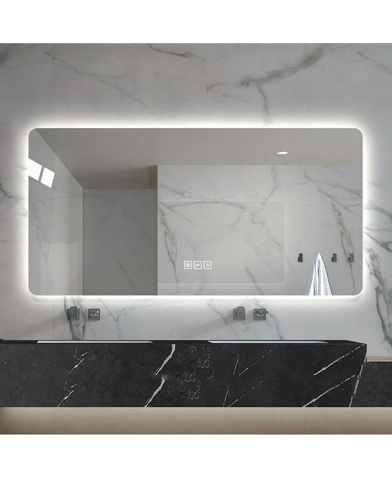 Laoties Led Bathroom Vanity Mirror with Lights, Anti-Fog Dimmable Wall Mounted Makeup