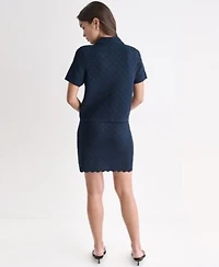 Bcbg Suits Scallop Hem Skirt Suit