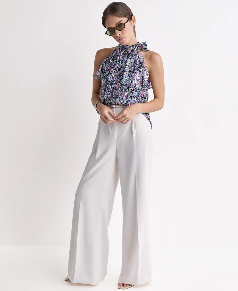 Bcbg Women's Printed Sleeveless Halter Top
