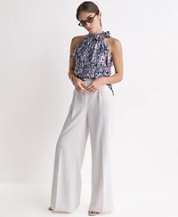 Bcbg Women's Printed Sleeveless Halter Top