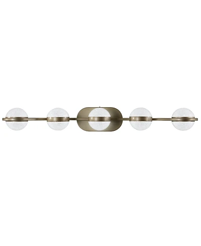 Midola Bathroom Vanity Light, Led 5 Bulb Crystal Sand Acrylic Shades, Wall Mounted Decorative Lighting Fixture, Suitable for Bathroom Vanity Mirror