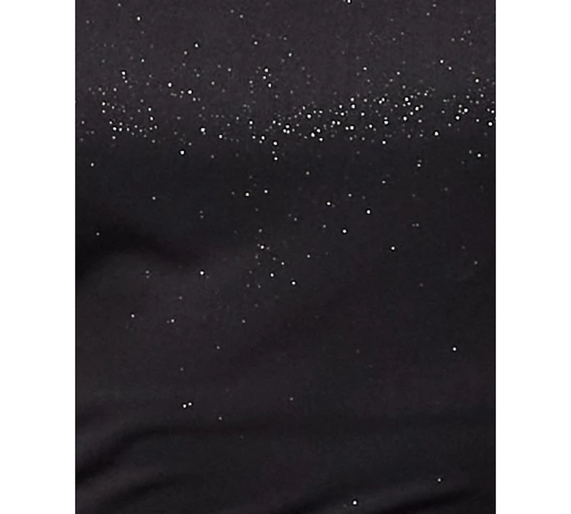 Alex & Sophia Juniors' Cap Sleeves Glitter Knit Ruched Dress