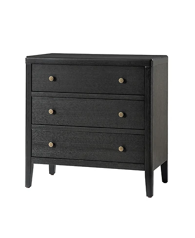 Hulala Home Vettorello Modern 28"W 3-Drawer Solid End Table with Integrated Power Station