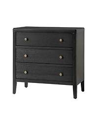 Hulala Home Vettorello Modern 28"W 3-Drawer Solid End Table with Integrated Power Station