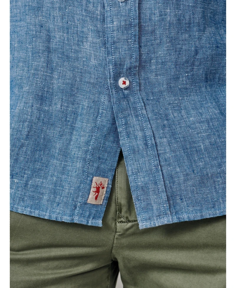 Aubin Men's Worlaby Linen Long Sleeve Shirt