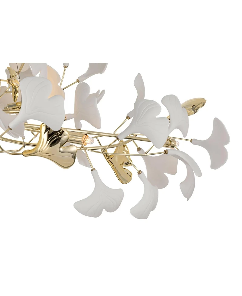 Possini Euro Design Descanso Gold and Ceramic 10-Light Chandelier