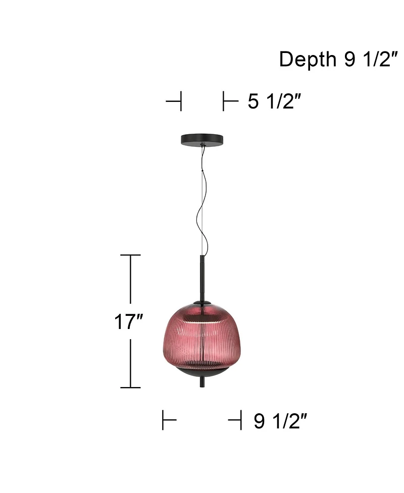 Possini Euro Design Ziva 9 Glass Led Mini Pendant Light