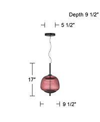 Possini Euro Design Ziva 9 Glass Led Mini Pendant Light