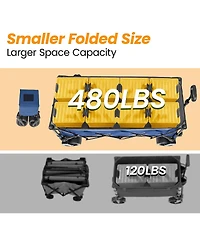 Streamdale Furniture 51-inch Heavy-Duty Foldable Utility Wagon 480lbs Capacity