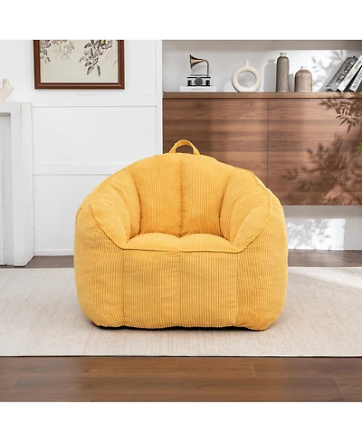 Streamdale Furniture Giant Corduroy Bean Bag Chair with Armrests for Adults and Teens