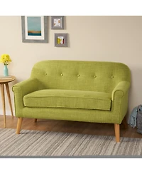 Streamdale Furniture Mid-Century Modern Button-Tufted Two-Seater Loveseat