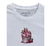 With Jules Girls' 7-16 Cupcake Graphic Baby T-Shirt
