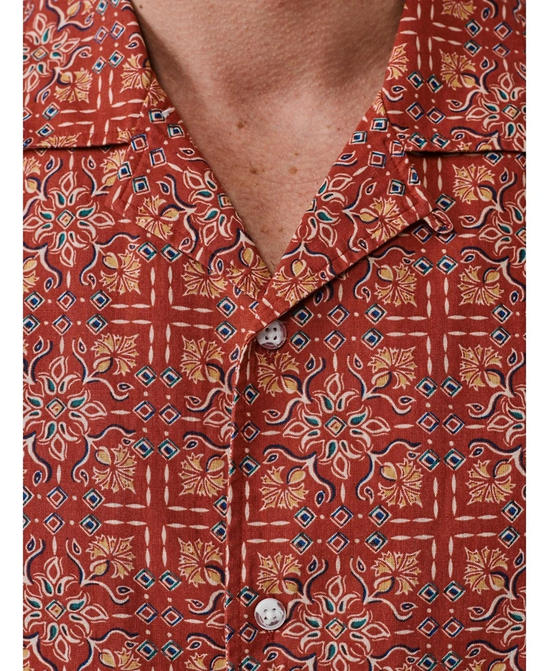 Aubin Men's Abbey Cuban Collar Short Sleeved Shirt