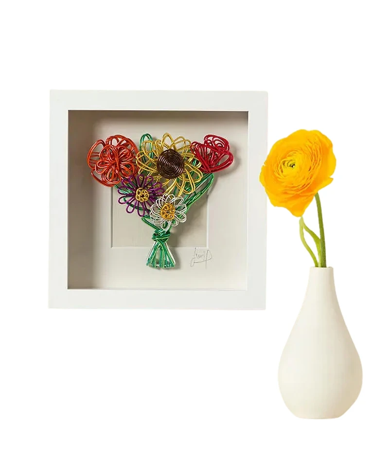 Uncommon Goods Where Love Grows Framed Wire Bouquet