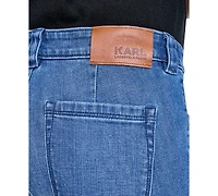 Karl Lagerfeld Paris Petite Button-Fly Jeans