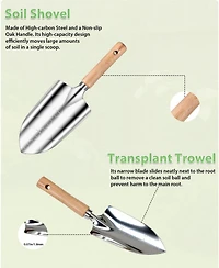Xdovet Garden Tools Set Heavy Duty Kit with Organizer Bag