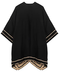 Lauren Ralph Reversible Border Stripe Ruana