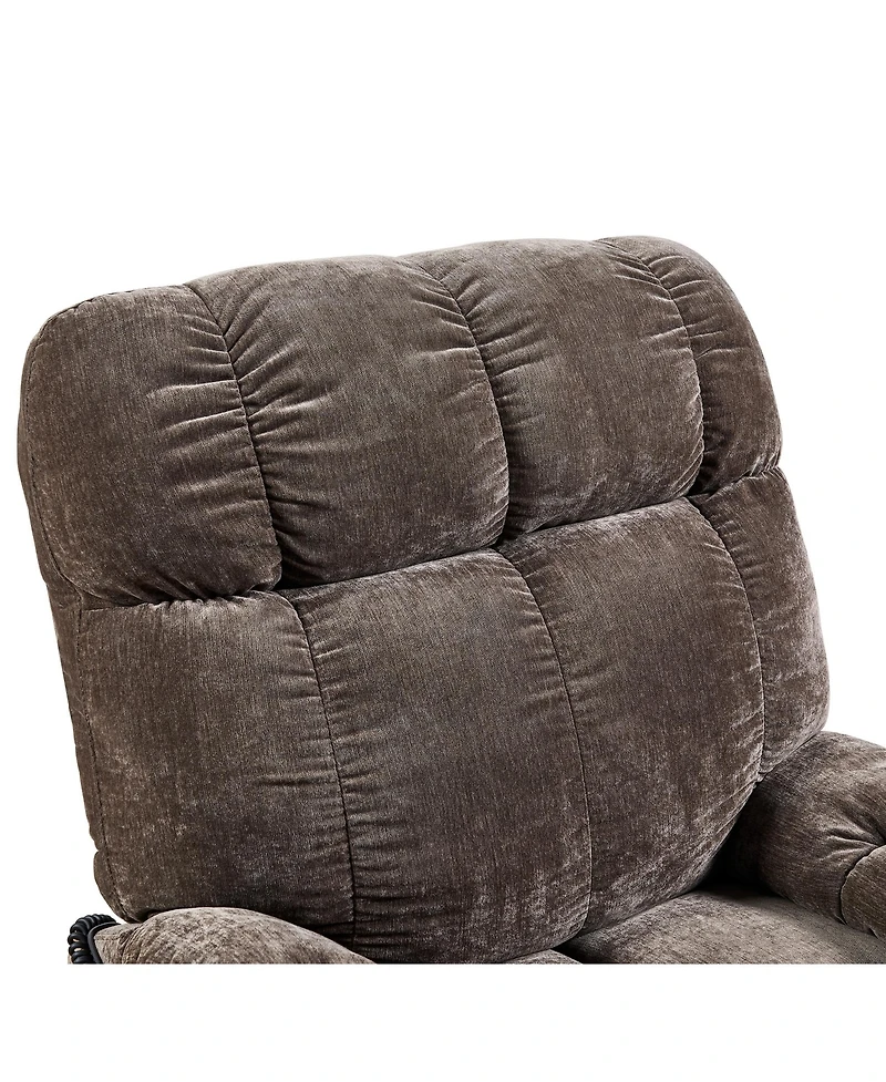 Clihome Dual Motor Power Lift Recliner Chair for Elderly Infinite Position Lay Flat 180degree(s) Recliner with Heat Massage