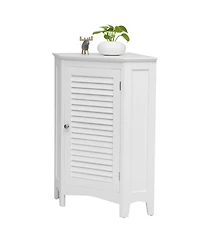 Volenca Corner Bathroom Cabinet with Shutter Door, 25-in W, 40-lb per Shelf